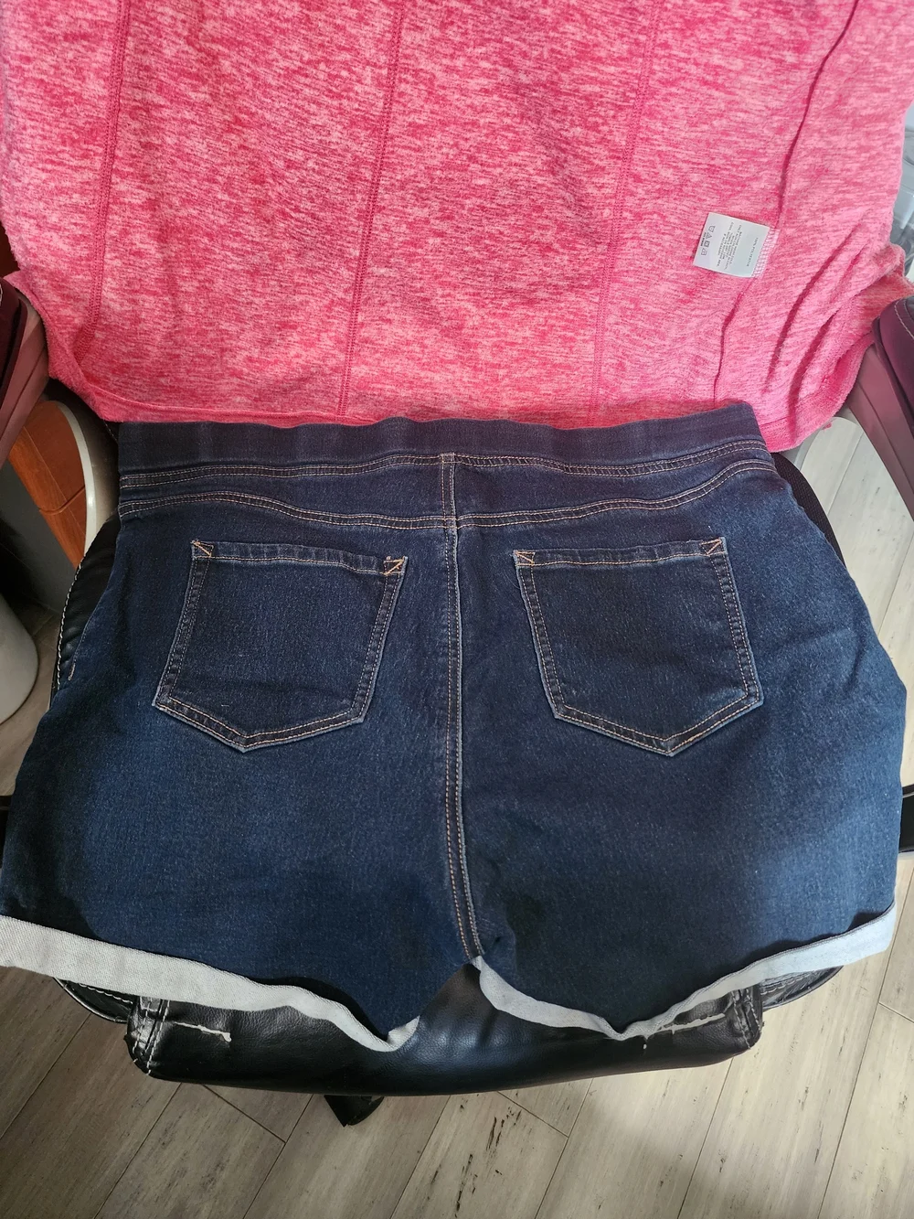 lei Dark Blue Pull-On Ankle-Length Denim Jeans